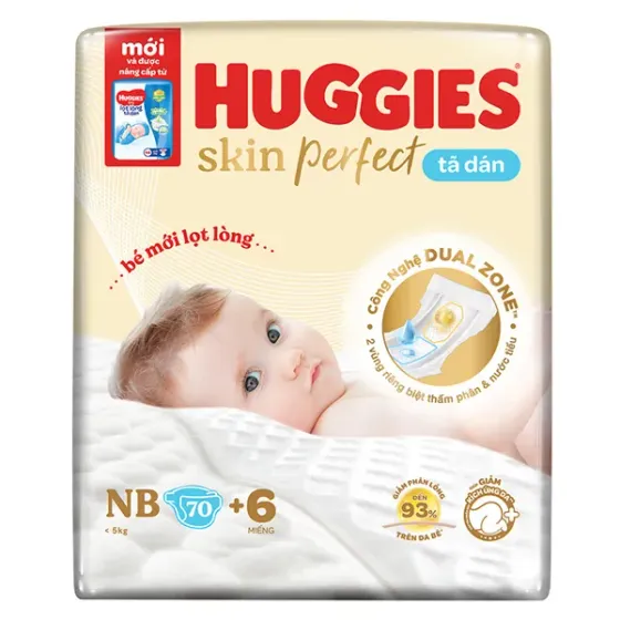 Tã dán Huggies Skin Perfect size NB 70