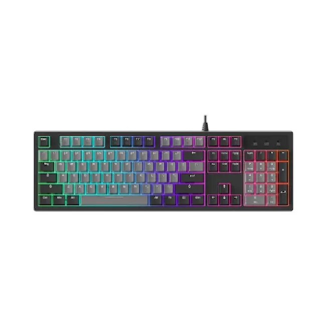 Bàn phím cơ Gaming DAREU EK104 Grey-Black (Dream switch (Linear)/2 sides RGB strip/Multi-Led/PBT Double Shot OEM profile)